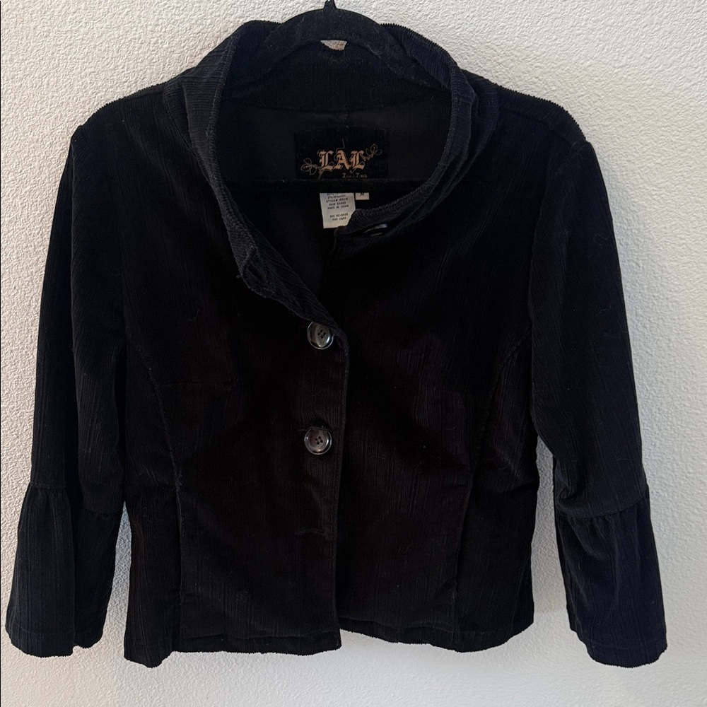 Live a Little Black Corduroy Jacket